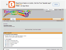 Tablet Screenshot of forums.entensity.net